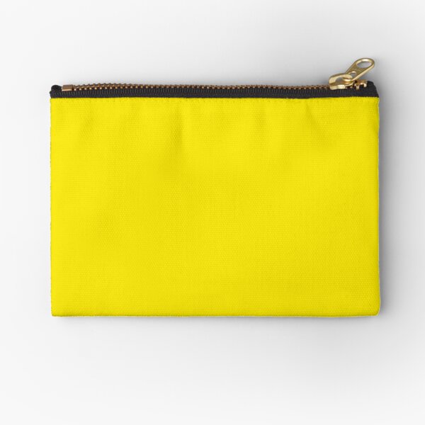 Yellow | Bright Yellow | Solid Color |  Zipper Pouch