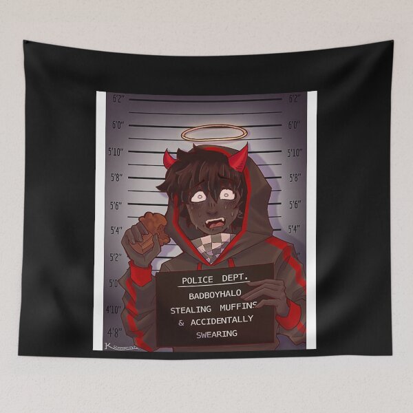 Item preview, BadBoyHalo Mugshot Poster designed and sold by BrendaCantu.