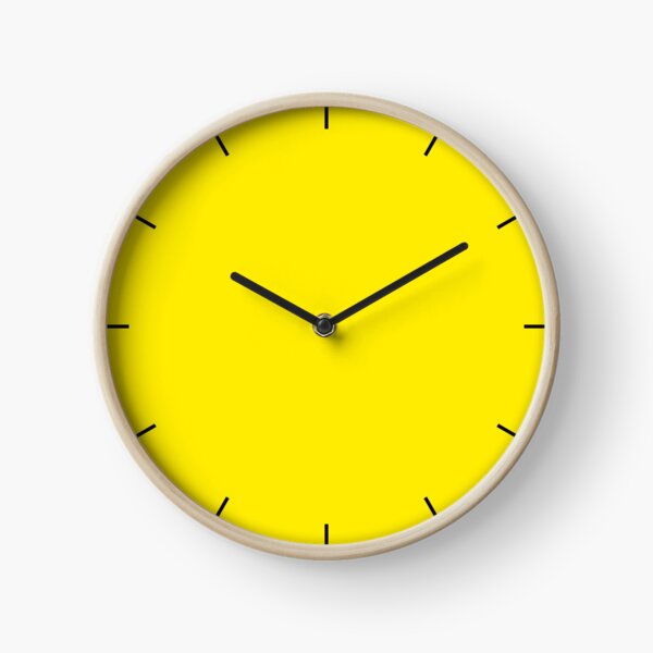 Yellow | Bright Yellow | Solid Color | Clock