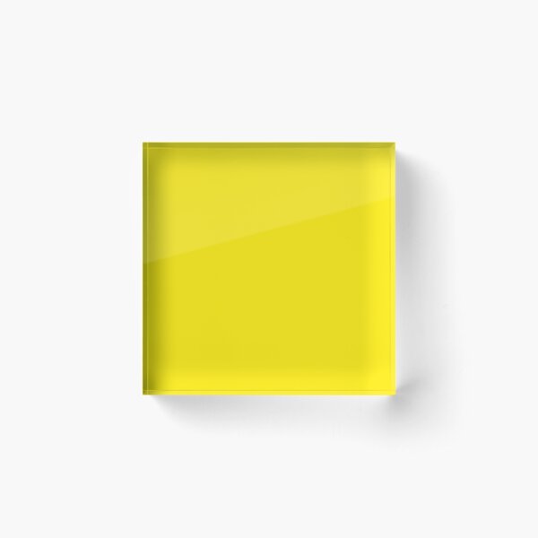 Yellow | Bright Yellow | Solid Color |  Acrylic Block