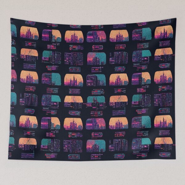 Item preview, cyberpunk retro pattern designed and sold by Chillapy.