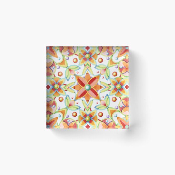 Suzani Textile Acrylic Block