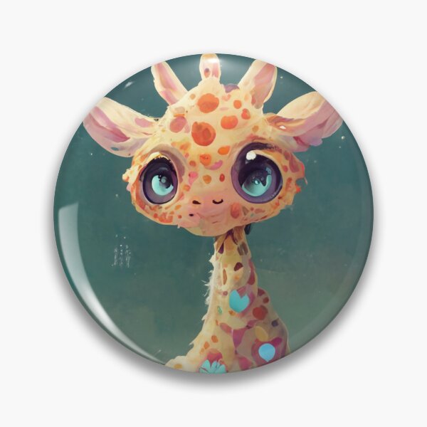 Item preview, kawaii little giraffe staring at designed and sold by WeirdStation.