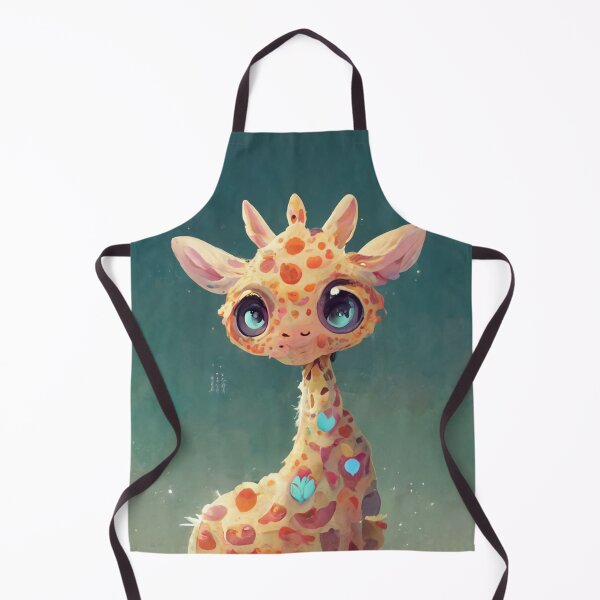 Item preview, kawaii little giraffe staring at designed and sold by WeirdStation.