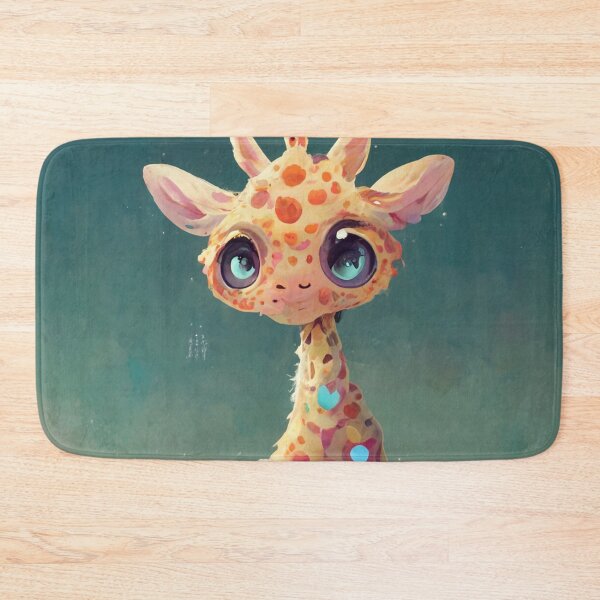 Item preview, kawaii little giraffe staring at designed and sold by WeirdStation.