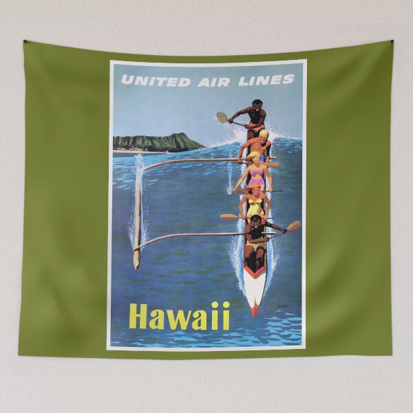 Item preview, 1953 United Airlines Hawaii Travel Poster designed and sold by retrographics.