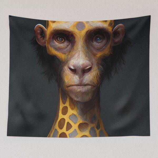 Item preview, monkey and giraffe hybrid creature  designed and sold by WeirdStation.