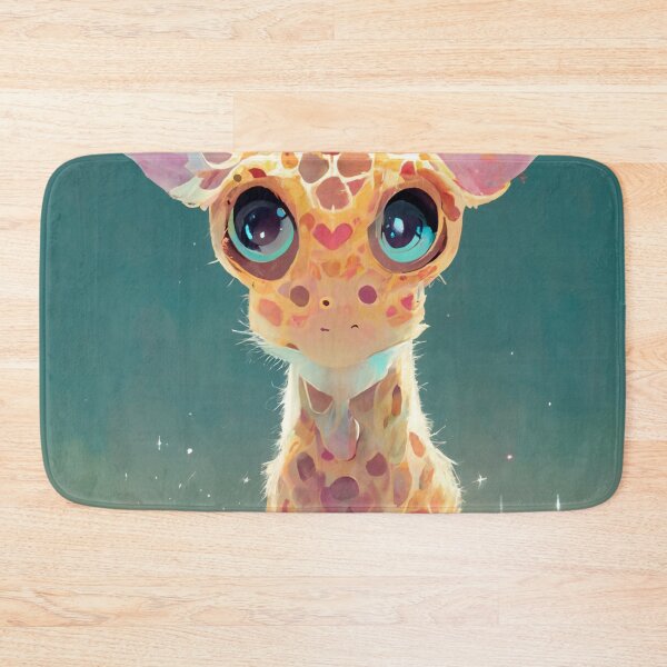 Item preview, kawaii little giraffe staring at designed and sold by WeirdStation.