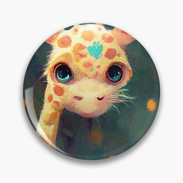 Item preview, kawaii little giraffe staring at designed and sold by WeirdStation.
