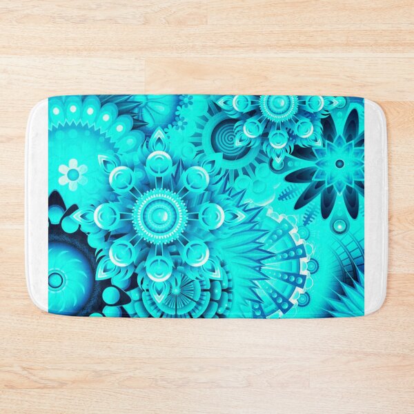 Item preview, Turquoise Pattern with Unusual Flowers designed and sold by Dven-Clothes.