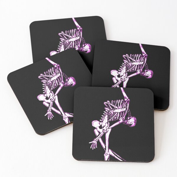 Item preview,  digitized handrawn skelly from rubber skeleton model | surreal ballet dancer | Halloween | elegant, gothic | full scan | magenta designed and sold by DigitalEurydice.
