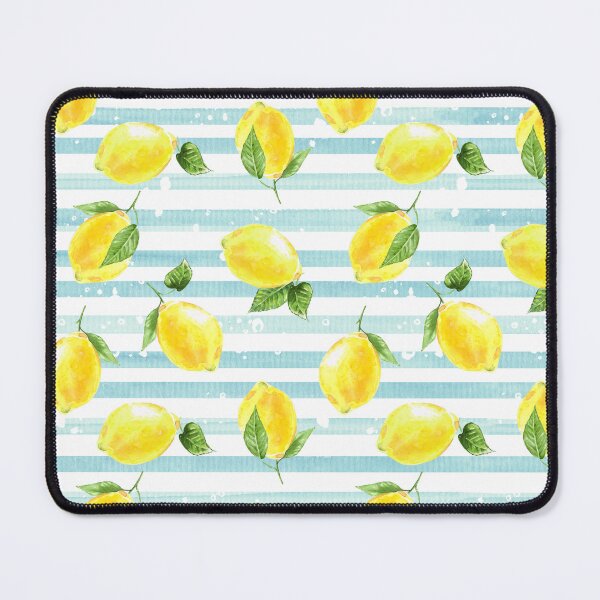 Item preview, Lemons on Baby Blue Stripes designed and sold by junkydotcom.