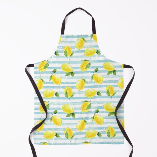 Item preview, Lemons on Baby Blue Stripes designed and sold by junkydotcom.