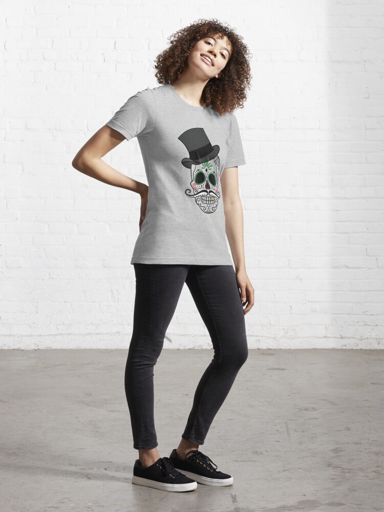 day of the dead shirt, sugar skull womens dark tshirt