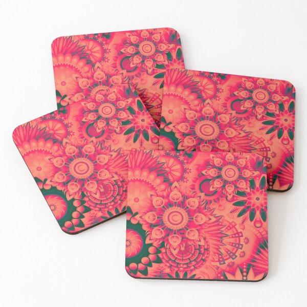 Item preview, Red Pattern with Unusual Flowers designed and sold by Dven-Clothes.