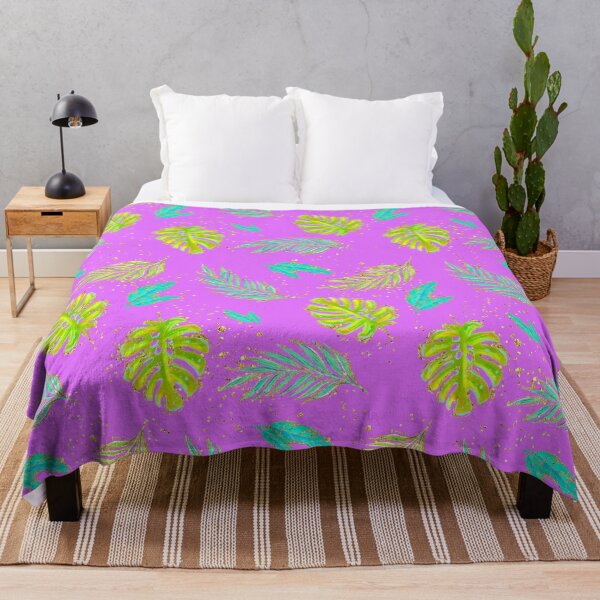 Item preview, Neon Tropical Leaves - Lilac designed and sold by Rainbows Galore.