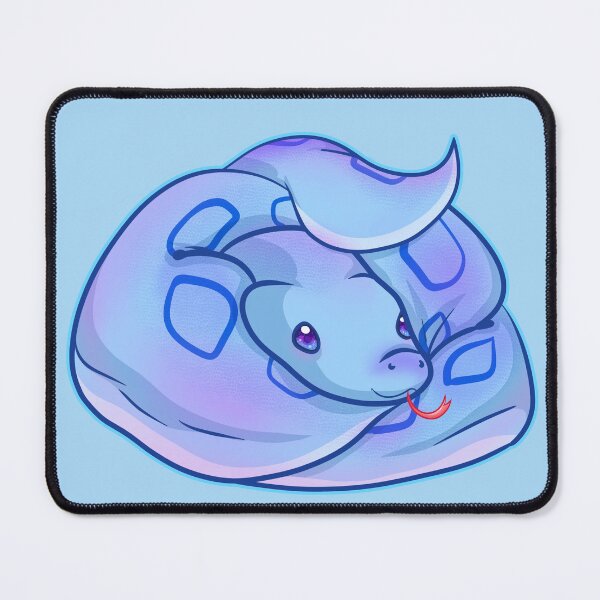 Item preview, Kawaii Blue Eyed Snake Curled Up designed and sold by With Love, InspireMari.