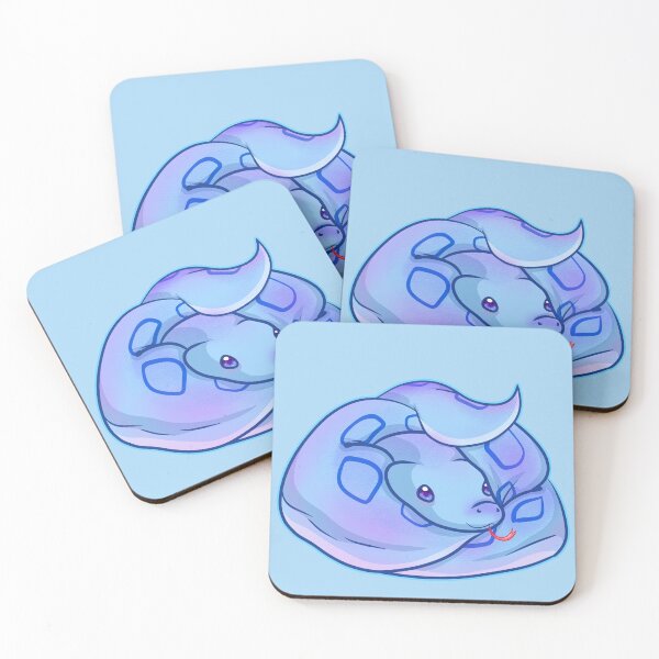 Item preview, Kawaii Blue Eyed Snake Curled Up designed and sold by With Love, InspireMari.