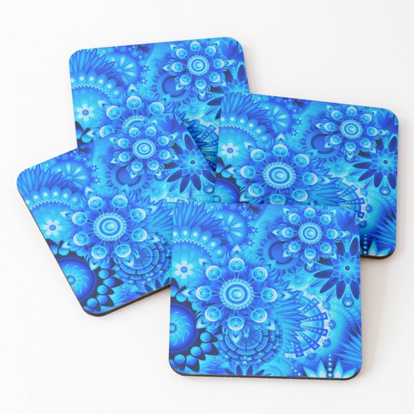 Item preview, Blue Pattern with Unusual Flowers designed and sold by Dven-Clothes.
