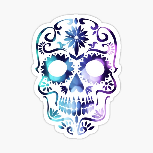 Sticker Sugar Skull Redbubble