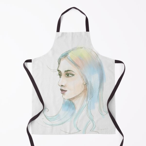 Item preview, "Thoughtful" - Portrait Sketch in pencil and watercolor designed and sold by VarnaChitra.