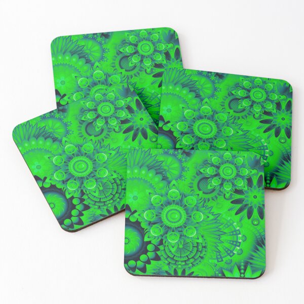 Item preview, Green Pattern with Unusual Flowers designed and sold by Dven-Clothes.