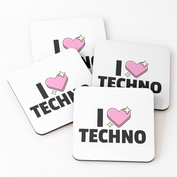 Item preview, I Heart Techno (black) designed and sold by Discothreadz.