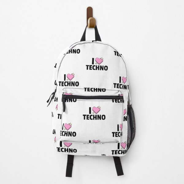 Item preview, I Heart Techno (black) designed and sold by Discothreadz.