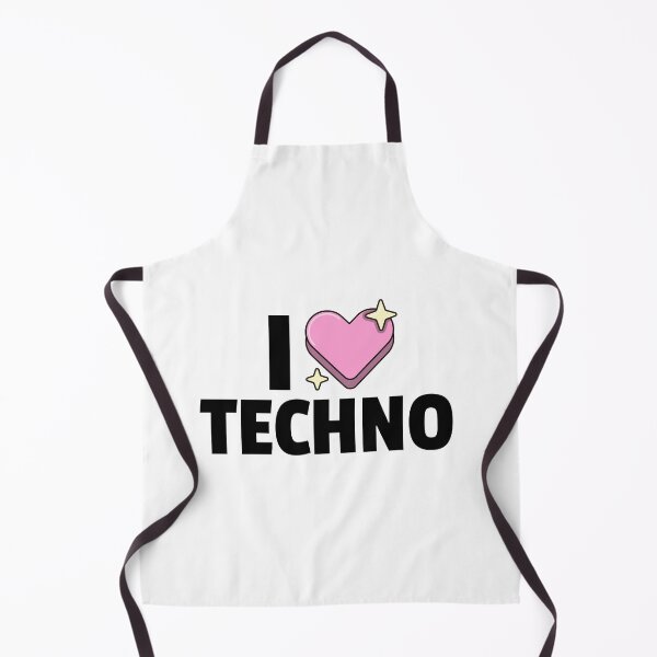 Item preview, I Heart Techno (black) designed and sold by Discothreadz.