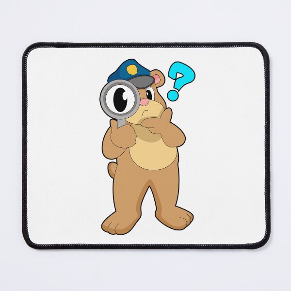 Item preview, Bear Cop Magnifying glass Police designed and sold by Snabdesign84.