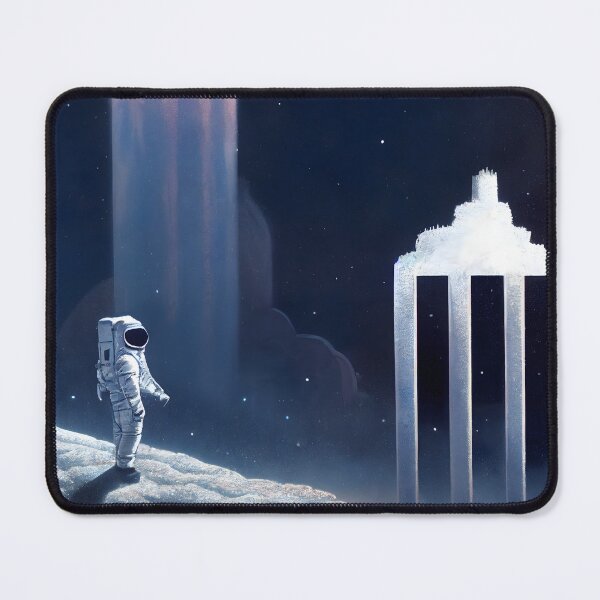 Item preview, A lone astronaut explores the remnants of a lost snowy temple. designed and sold by Jaraz.