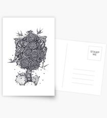 Ribs with peonies Postcards