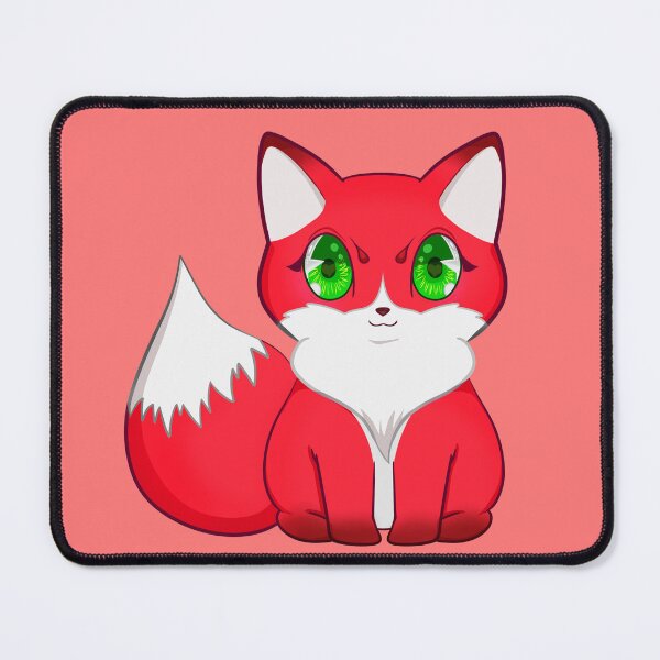 Item preview, Kawaii Red Fox with Green Eyes designed and sold by With Love, InspireMari.
