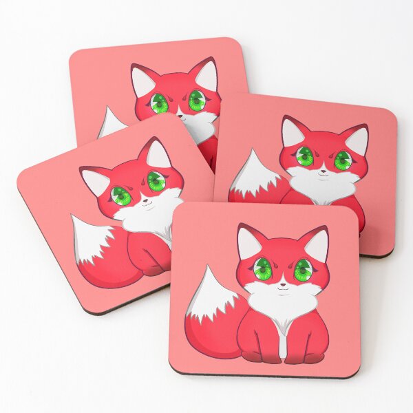 Item preview, Kawaii Red Fox with Green Eyes designed and sold by With Love, InspireMari.