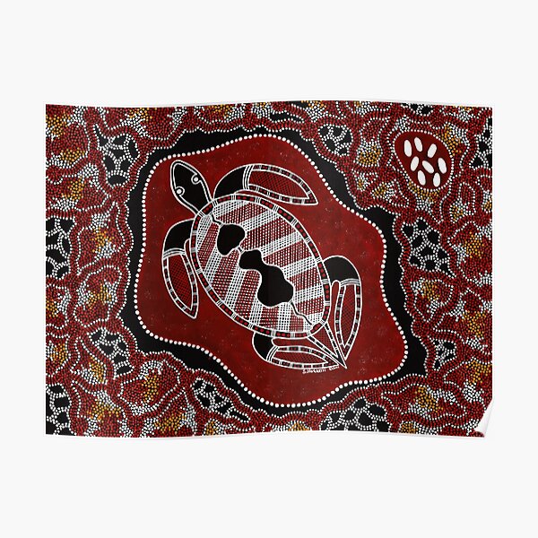 Aboriginal Art – Turtle Dreaming Poster
