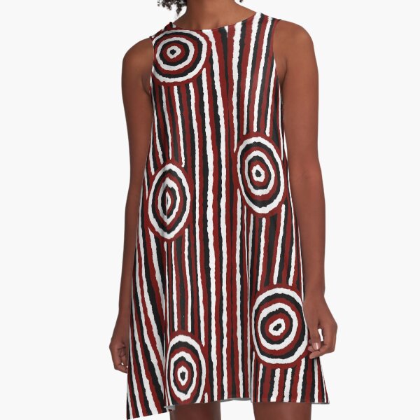 Aboriginal Art – Campsites A-Line Dress
