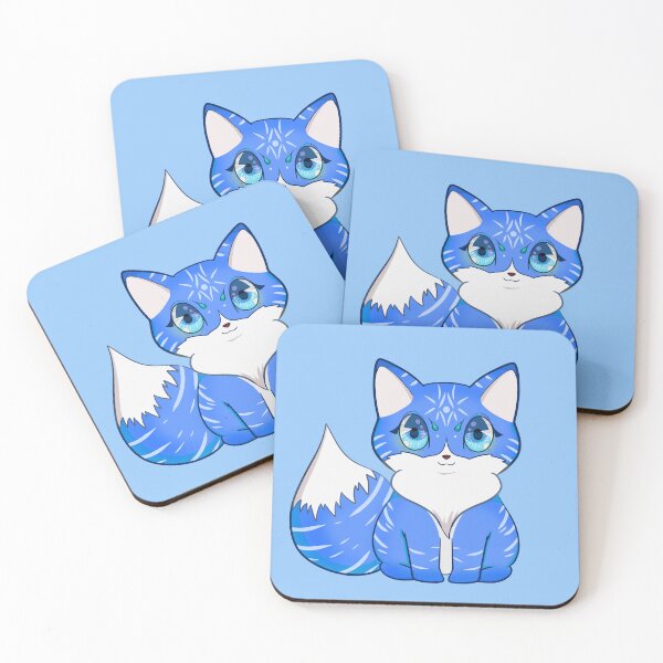Item preview, Kawaii Blue Fox with Markings designed and sold by With Love, InspireMari.