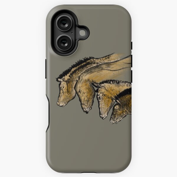 Aperçu de l'œuvre peinture rupestre préhistorique de quatre chevaux de la grotte Chauvet créée et vendue par archbestos.