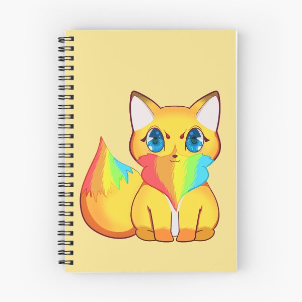 Item preview, Kawaii Rainbow Fox with Blue Eyes designed and sold by With Love, InspireMari.