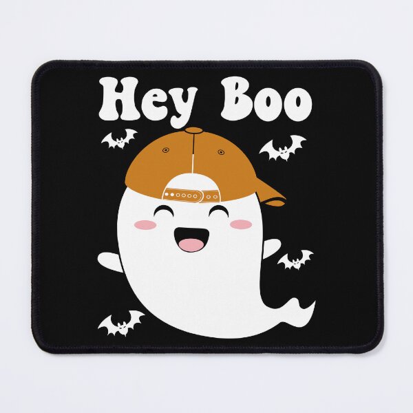 Item preview, Hey Boo Cute and Funny Halloween Ghost - Black designed and sold by PearlMoonGrapes.