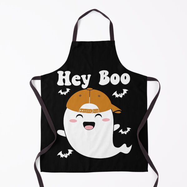 Item preview, Hey Boo Cute and Funny Halloween Ghost - Black designed and sold by PearlMoonGrapes.