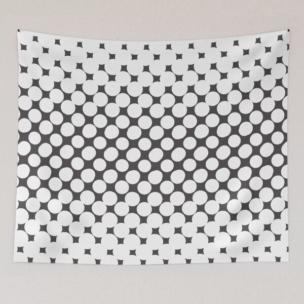Aperçu de l'œuvre Brun gris foncé blanc Halftone Abstract Polka Dot Paire Pairs 2023 Coty Darkroom HGSW7083 créée et vendue par ColorOfTheYears.