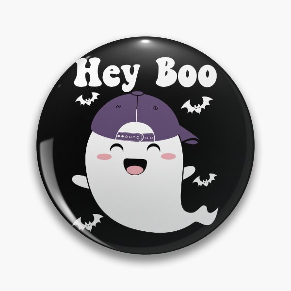 Item preview, Hey Boo Cute and Funny Halloween Ghost - Purple Cap designed and sold by PearlMoonGrapes.