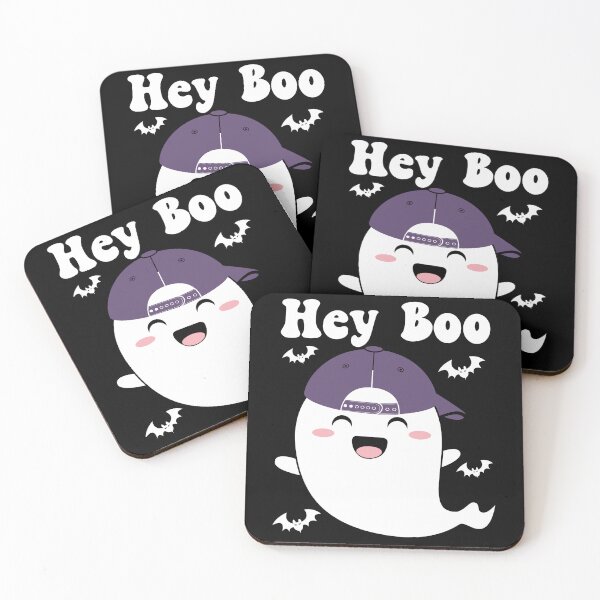 Item preview, Hey Boo Cute and Funny Halloween Ghost - Purple Cap designed and sold by PearlMoonGrapes.