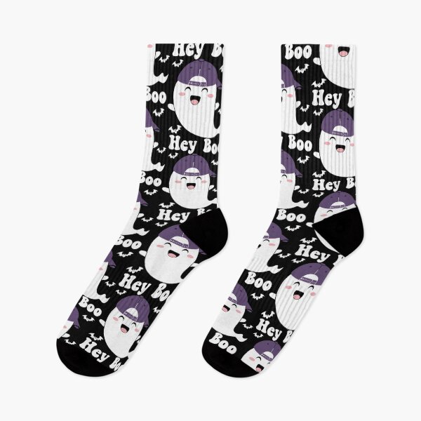 Item preview, Hey Boo Cute and Funny Halloween Ghost - Purple Cap designed and sold by PearlMoonGrapes.