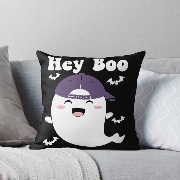 Item preview, Hey Boo Cute and Funny Halloween Ghost - Purple Cap designed and sold by PearlMoonGrapes.