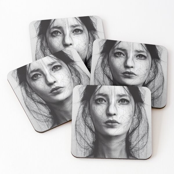 Item preview, Woman portrait face in drawing look designed and sold by mrlongfield.