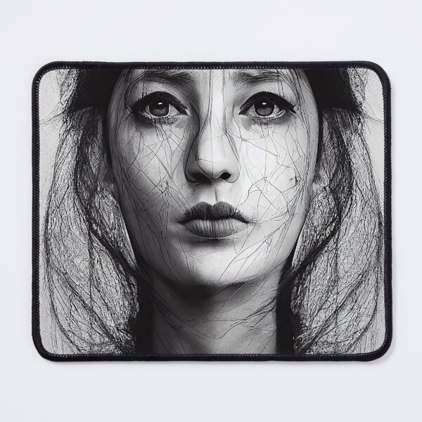Item preview, Woman portrait face in drawing look designed and sold by mrlongfield.