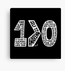 One is bigger than Zero (white) Canvas Print