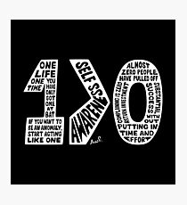 One is bigger than Zero (white) Photographic Print